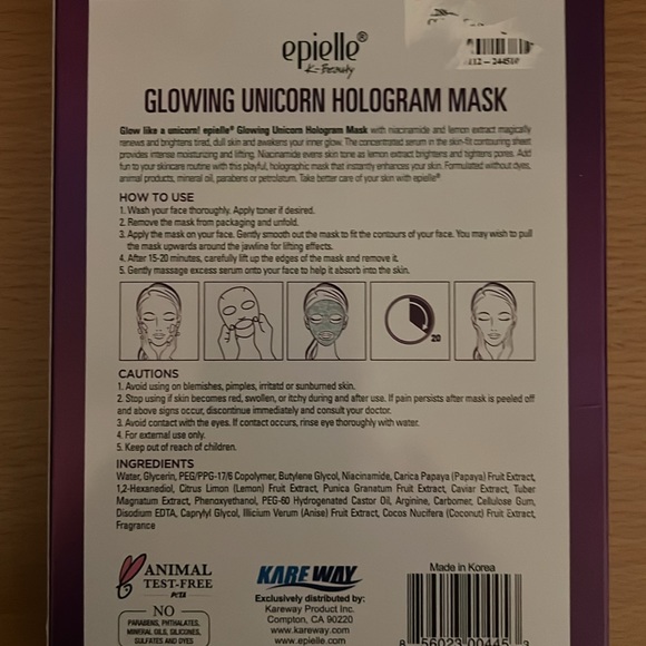 Glowing Unicorn Hologram Mask (3) Pack - Picture 3 of 4